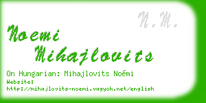 noemi mihajlovits business card