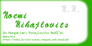 noemi mihajlovits business card